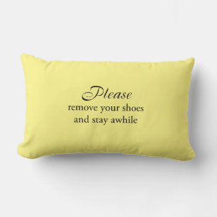 Ta bort skorna och stanna medan Pillow Lumbarkudde