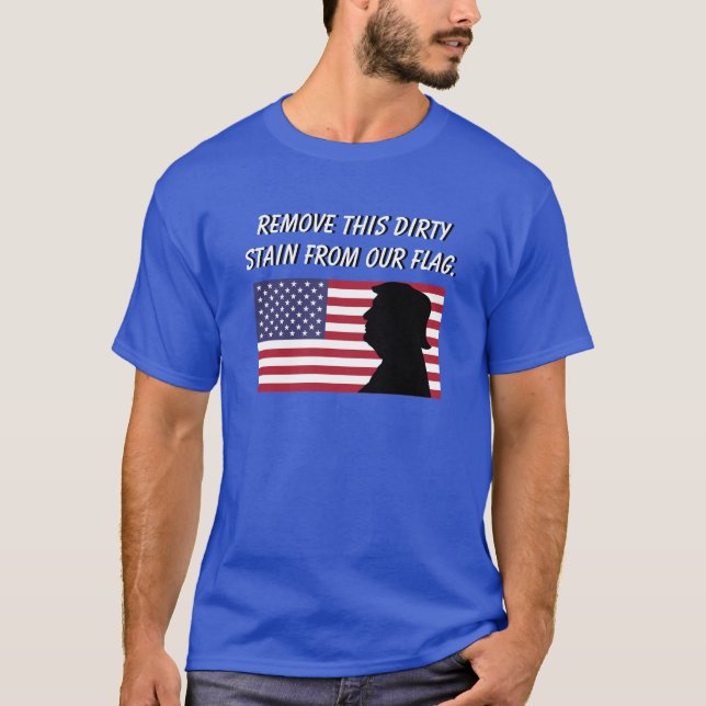 Ta bort smutsig (trumma) streck från vår Flagga T Shirt (Framsida)