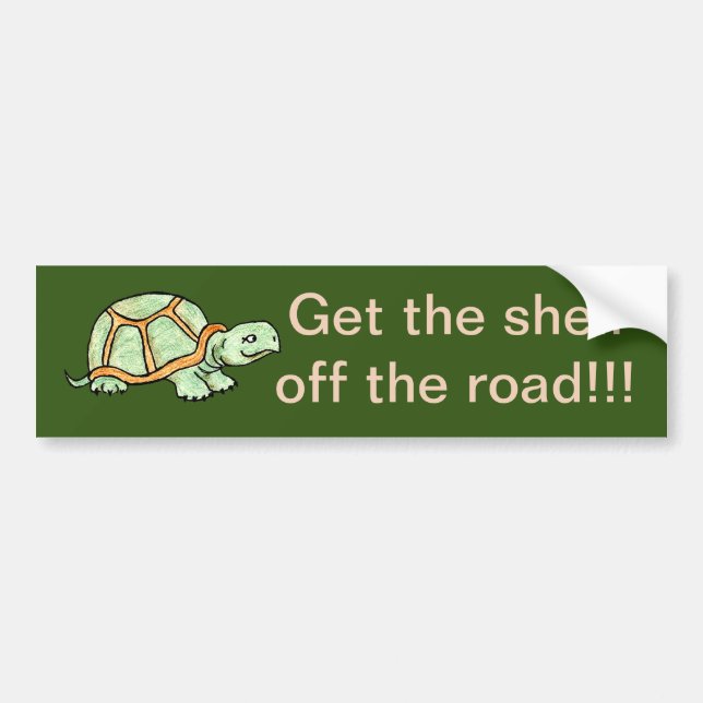 Ta bort snäckan från Turtle Bumper Sticker Bildekal (Framsidan)