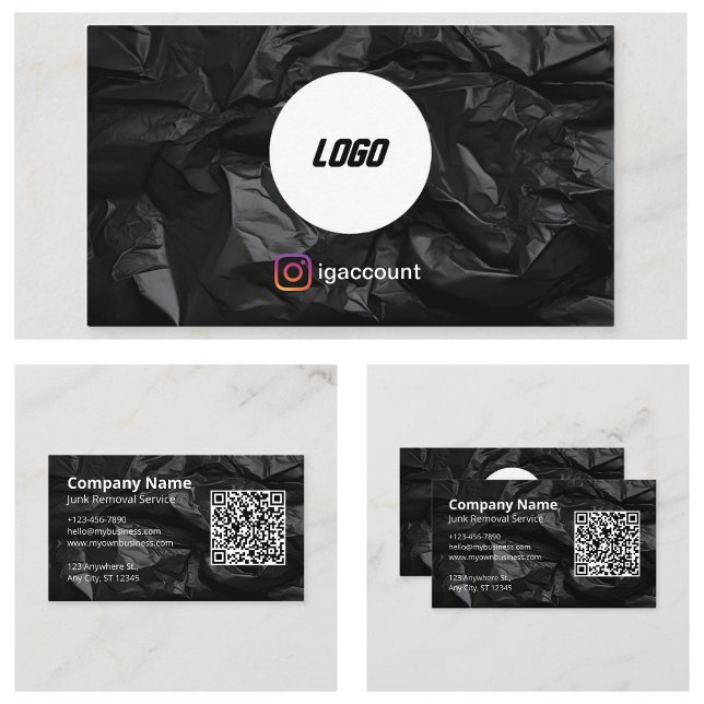 Ta bort svart skräppost visitkort (Black Junk Removal Business Card
)