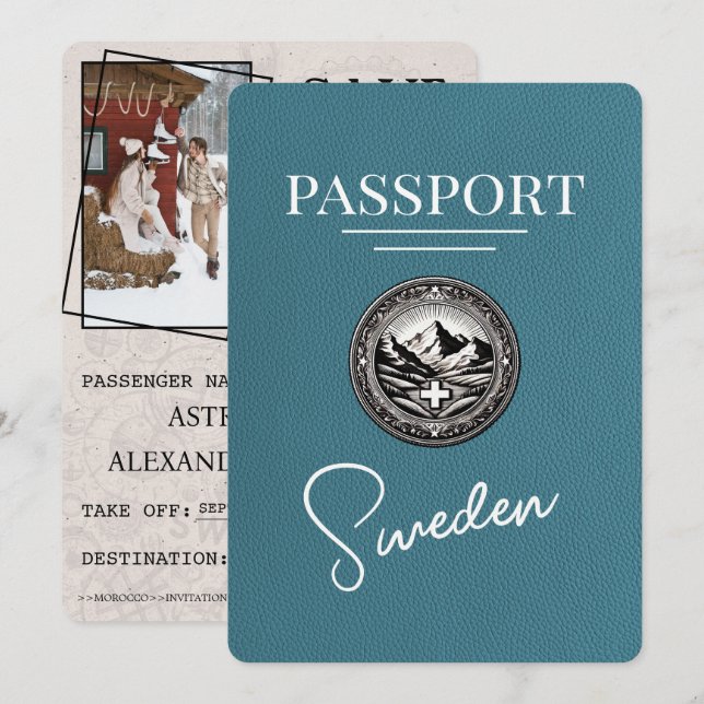 Ta bort Sverigens pass Spara datum Datumet (Fram/baksida)