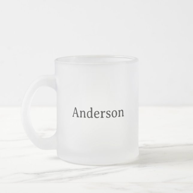 Ta bort text Ersätt egen design 10 oz Frostad Glasmugg (Vänster)