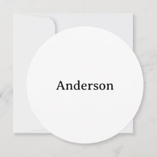Ta bort text Ersätt Egen Design 5,25"x5,25" Cirkel Tack Kort