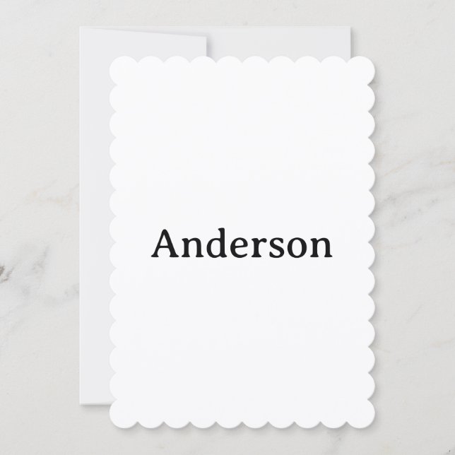 Ta bort text Ersätt egen design 5" x 7" Scalloped Tack Kort (Framsida)