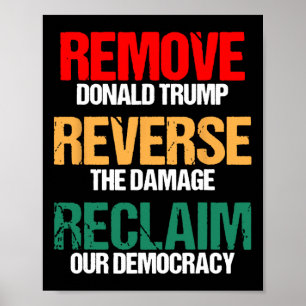 Ta bort Trump Återställ Skadan Återta Vår Demokrat Poster