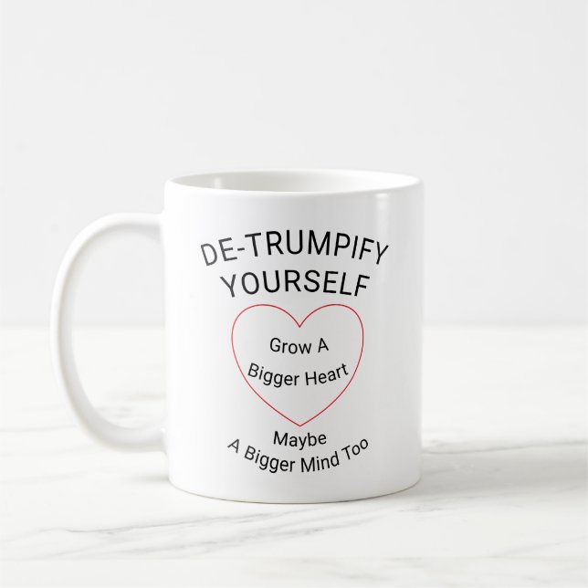 Ta bort trumpen själv kaffemugg (Vänster)