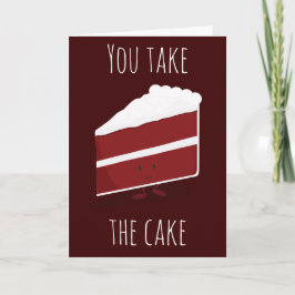 Ta Cake Red Velvet Dessert-Tacken Kort