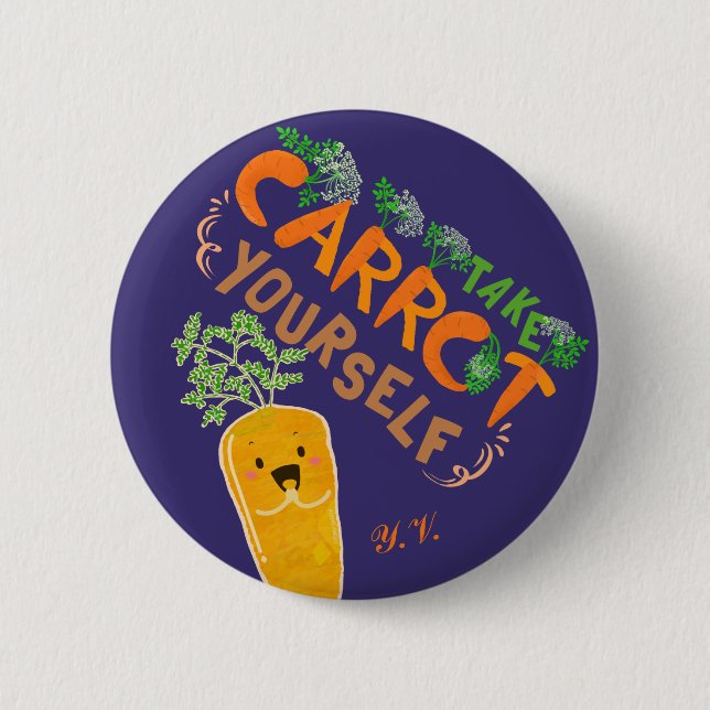 Ta Carrot Yourself | Motiveringsoffert Pun Knapp (Framsida)