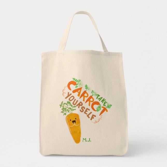 Ta Carrot Yourself | Motiveringsoffert Pun Tygkasse (Framsidan)