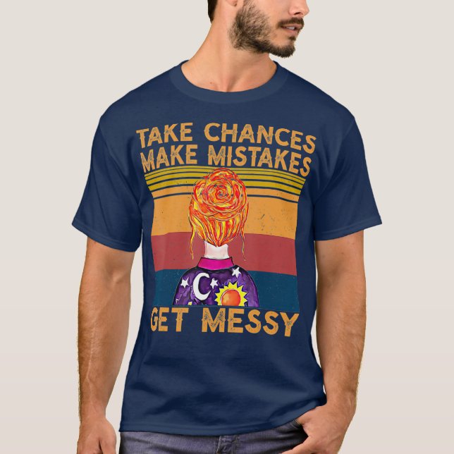 Ta chansen att få fel att hämta Messy Retro T Shirt (Framsida)