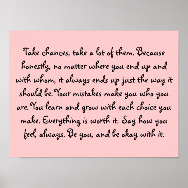 Ta chanser - Poster din egen offert (Framsidan)