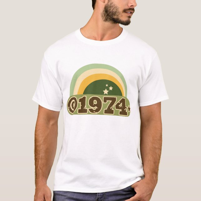 Ta copyrightt på 1974 tee shirt (Framsida)