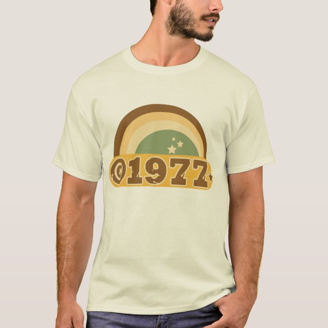 Ta copyrightt på 1977 tee shirt (Framsida)