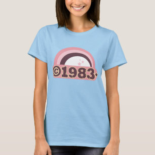Ta copyrightt på 1983 t-shirt
