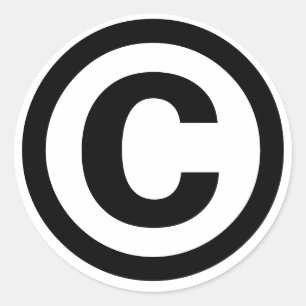Ta copyrightt på! Applicera Liberally Runt Klistermärke