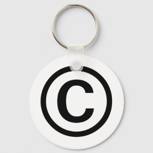 Ta copyrightt på logotypkeychain (svarten) nyckelring