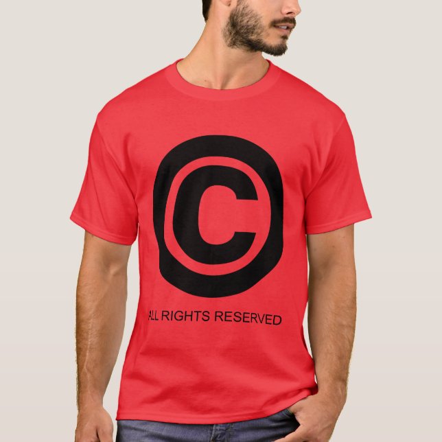 Ta copyrightt på symbolt-skjortan t-shirt (Framsida)