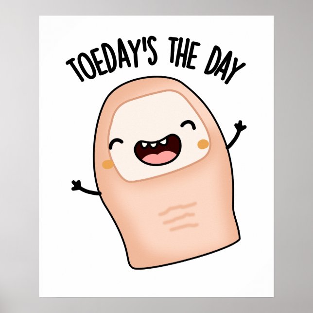 Tå-dagens Dagen Rolig Tå Puns  Poster (Framsidan)