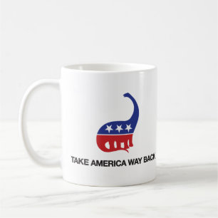 Ta den Amerika långt baksidamuggen Kaffemugg