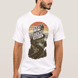 Ta den natursköna rutten Vintageäventyr T Shirt