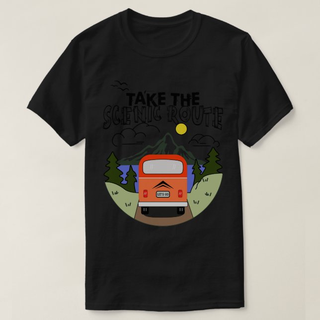 Ta den sceniska vägen 1 t shirt (Design framsida)