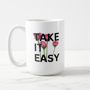 Ta det enkelt Mugg - Motiv Blommigt Coffee Kopp