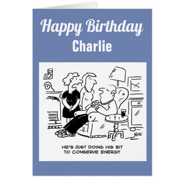 Ta det enkelt och spara energi hälsningskort (Framsidan)