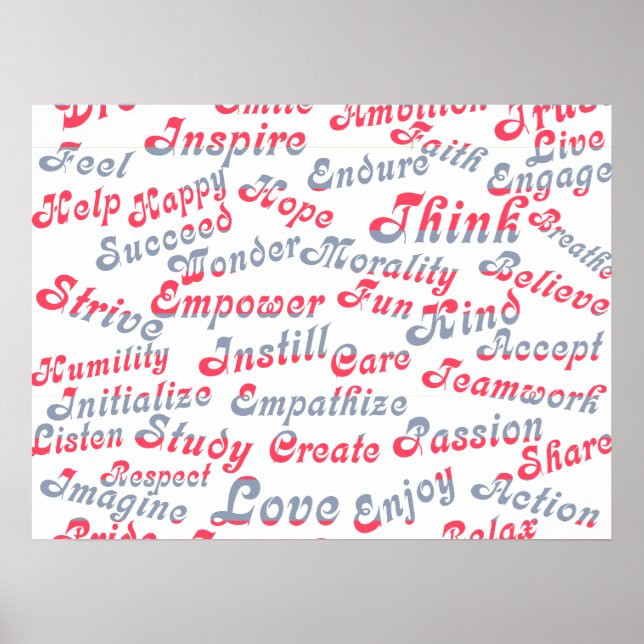 Ta det för att hjärna mot Ord Poster (Framsidan)