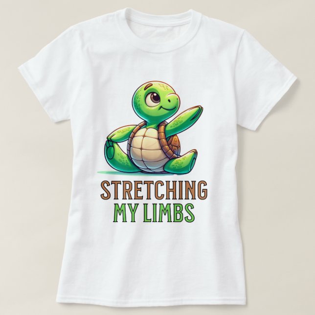 Ta det långsamt: Aditable Turtle Yoga T Shirt (Design framsida)
