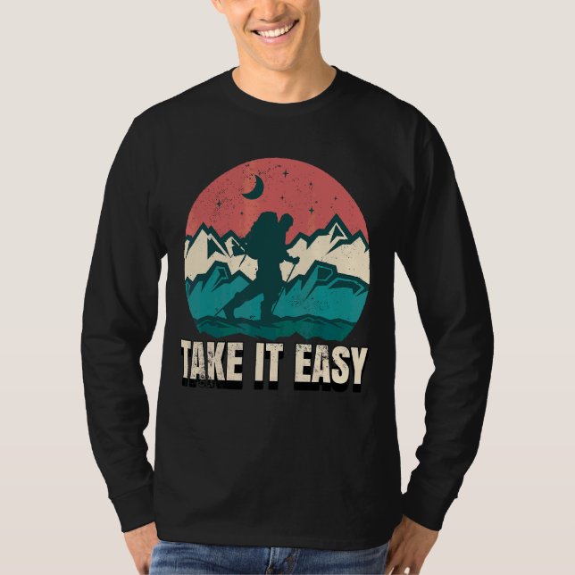 Ta det lätt som en klättring och klättring t shirt (Framsida)