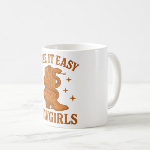 Ta Det Lugnt Cowgirls Retro Western Boho Kaffemugg