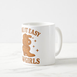 Ta Det Lugnt Cowgirls Retro Western Boho Kaffemugg