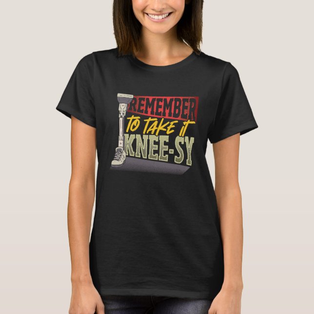 Ta det lugnt med benet t shirt (Framsida)