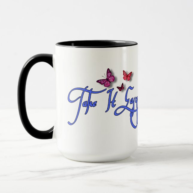 Ta det lugnt - Motiverande kaffe Mugg (Vänster)
