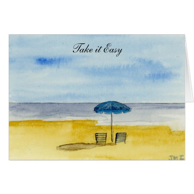 Ta det lugnt och kom bra hälsningskort (Framsidan Horizontal)