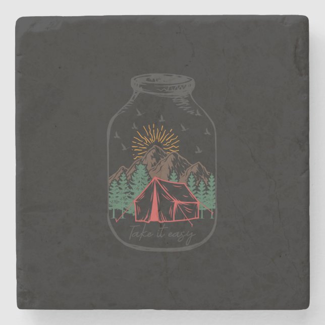 Ta det lugnt stenunderlägg (Framsidan)