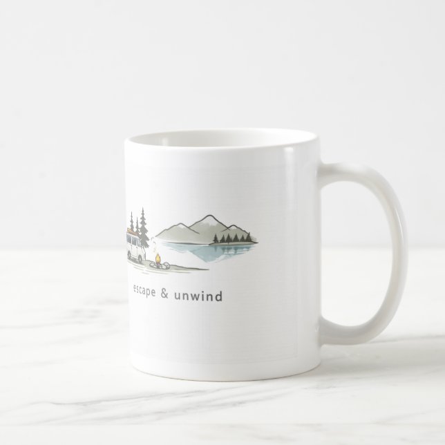 Ta det lugnt / Undvik stress & varva ner – Minimal Kaffemugg (Höger)