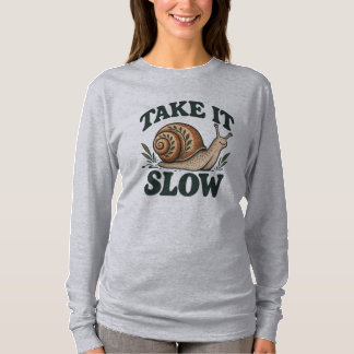 Ta Det Lugnt - Whimsical Woodland Snail T Shirt