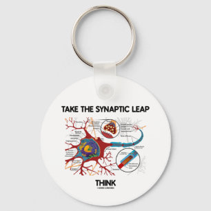 Ta det Synaptic hoppar tänkan (Neuron/Synapse) Nyckelring