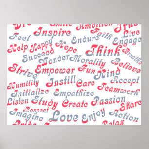 Ta det till den Motivational ord för hjärta Poster