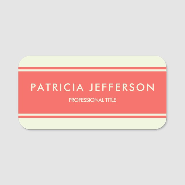 Ta dig ur den här solnedgången, rosaftig Orange oc Namnbricka (Framsida)