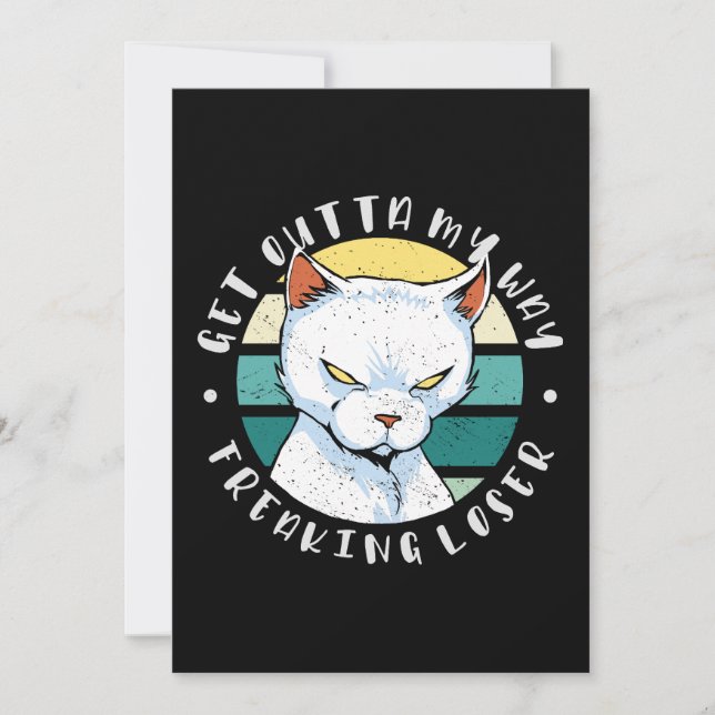 Ta dig ur min väg, Moody Cat-inbjudan Julkort (Framsida)