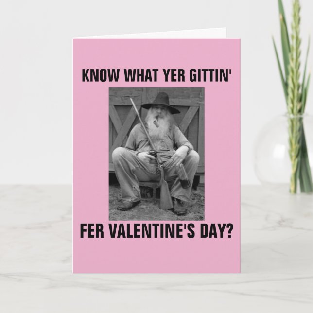 TA DIN GÖM HILLBILLY VALENTINS DAGKORT KORT (Framsida)
