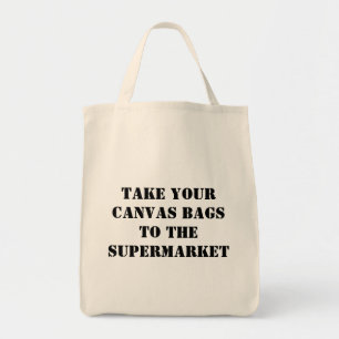 Ta din kanfas hänger lös till supermarketen tygkasse
