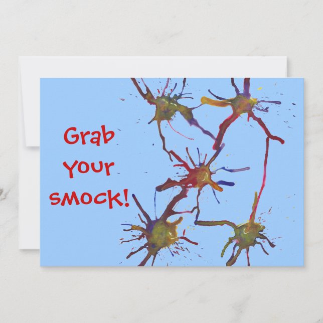 Ta din rök! Paint-födelsedagsinbjudningar Inbjudningar (Framsida)