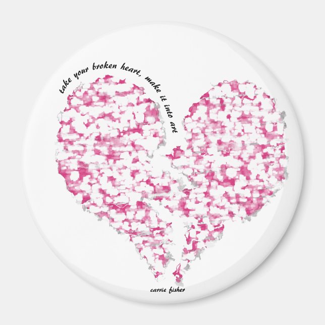 Ta ditt brutna hjärta, gör det till konst magnet (Framsidan)