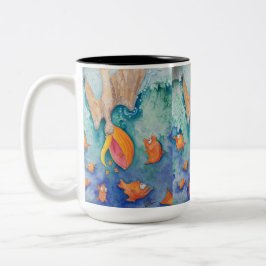 "Ta dykningen!", Pelikan- & fiskkonst Två-Tonad Mugg