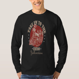 Ta E M till det Westerna landet Tåg Station T Shirt