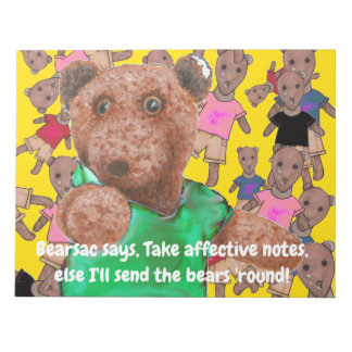 Ta effektiva anteckningar annars skickar jag björn anteckningsblock