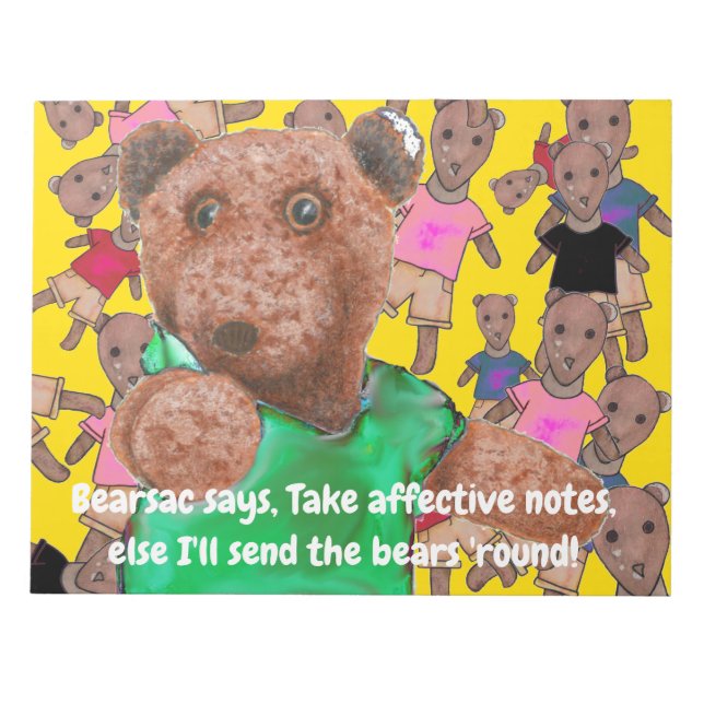 Ta effektiva anteckningar annars skickar jag björn anteckningsblock (Framsida)